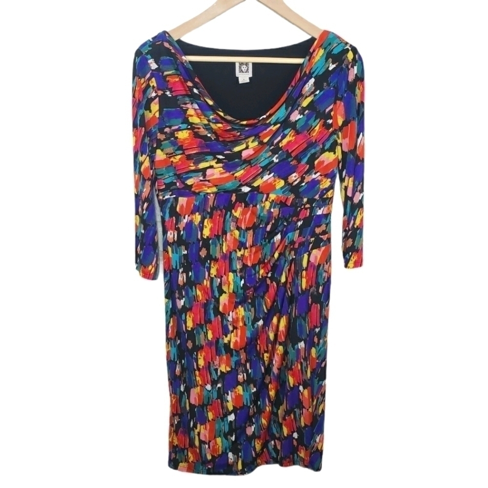 ANNE KLEIN Draped Cowl Sheath Dress Size 6